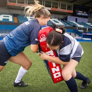 Bouclier de contact rugby RHINO JUNIOR utilisé pour les entraînement des joueurs jeunes ou légers