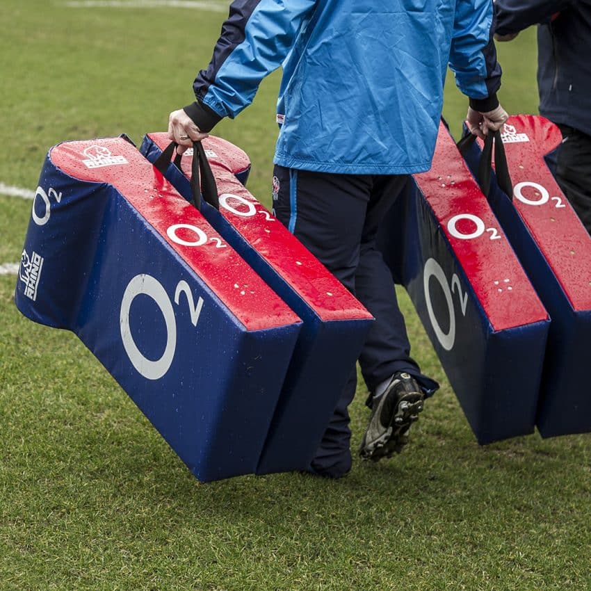 Bouclier de contact rugby RHINO WORLD CUP utilisé pour les entraînement de l'équipe de rugby d'Angleterre